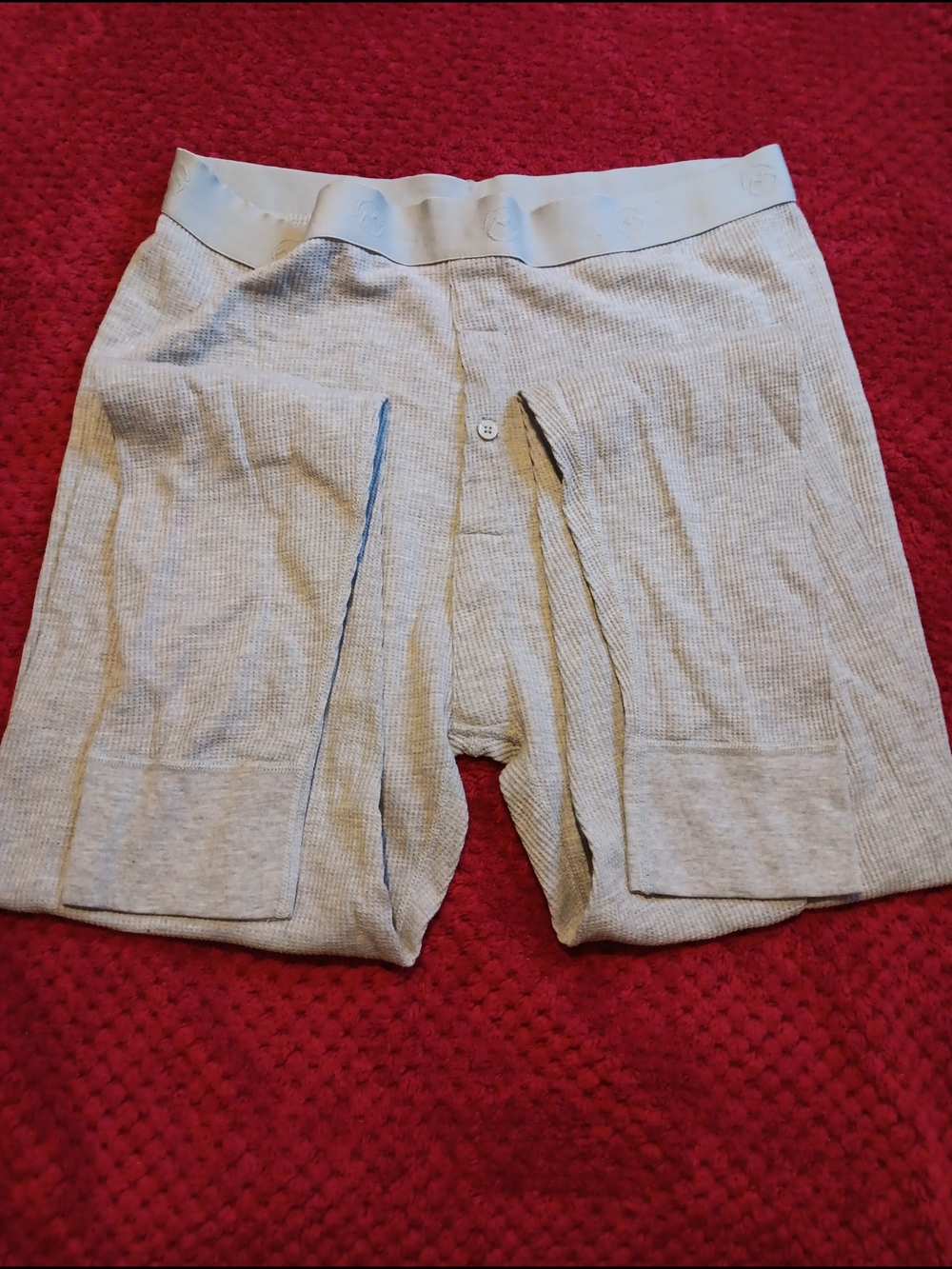 Men's Thermal Boxer Briefs - Light Gray